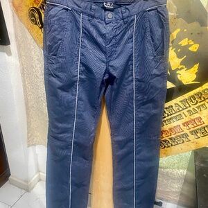 EMPORIO ARMANI EA7 Vintage Blue Striped Pants Sz 32